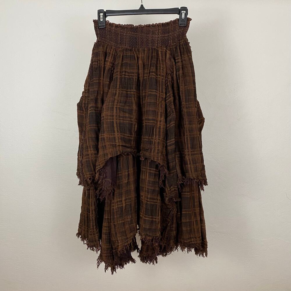 FP One - Free People Averie Maxi Skirt - Brown Combo - XS